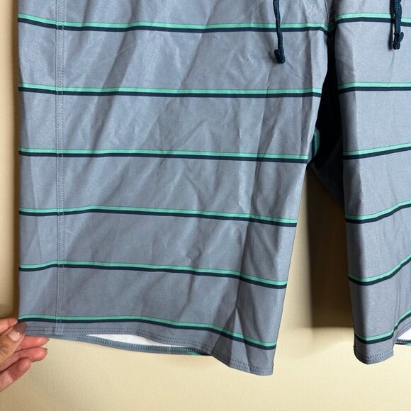 Patagonia Board Shorts Mens 30 Hydropeak Outdoor Striped Beach Stretch Swim Surf - Picture 4 of 14